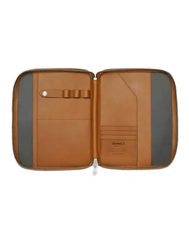 Shinola Men's Tech Portfolio Leather Zip Pouch | Thumbnail 1