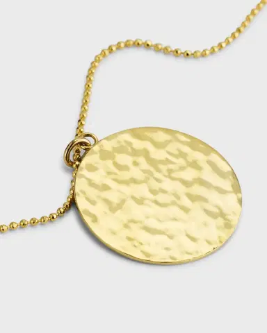 Jennifer Meyer Hammered Disc Pendant Necklace | Thumbnail 3