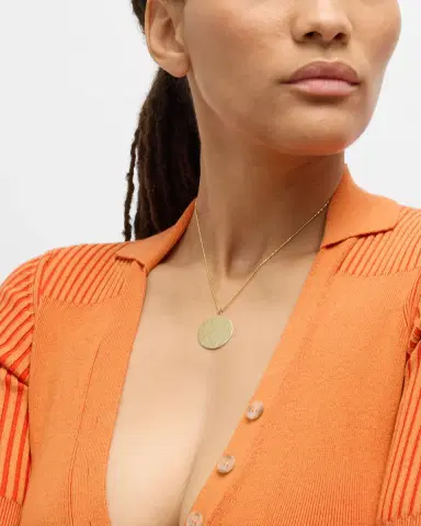 Jennifer Meyer Hammered Disc Pendant Necklace | Thumbnail 5