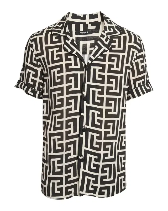 Men's Macro Monogram Pajama Shirt
