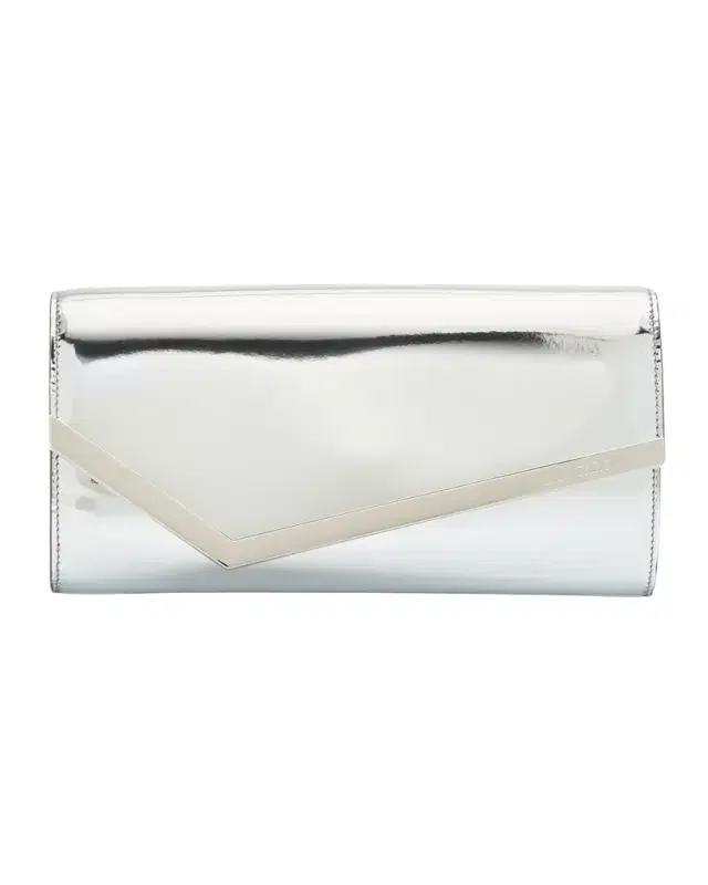 Jimmy Choo Emmie Metallic Leather Clutch Bag