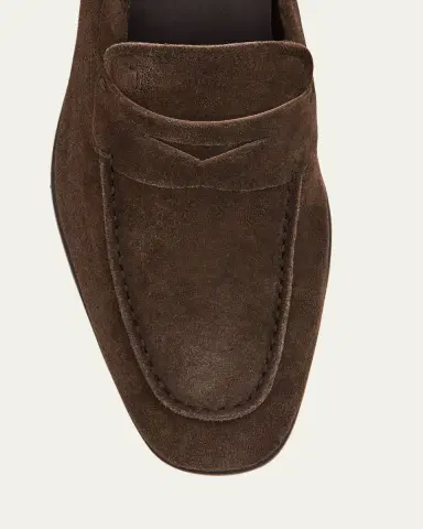 Tod's Men's Moccasino Suede Penny Loafers | Thumbnail 8