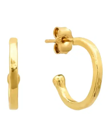 Jennifer Meyer Mini Hammered Hoop Earrings | Thumbnail 1
