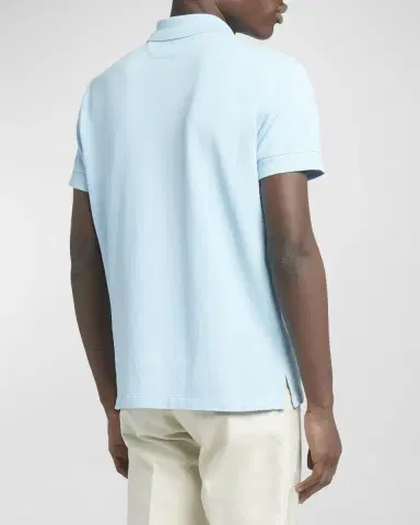 Tom Ford Men's Cotton Pique Polo Shirt | Thumbnail 5 Tom Ford Men's Cotton Pique Polo Shirt | Thumbnail 5