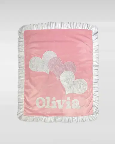 Boogie Baby Triple Hearts Personalized Blanket | Thumbnail 2 Boogie Baby Triple Hearts Personalized Blanket | Thumbnail 2
