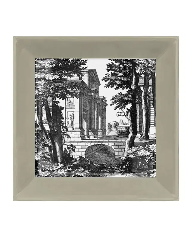 Fornasetti Square Plate 20 x 20cm - Settecentesco