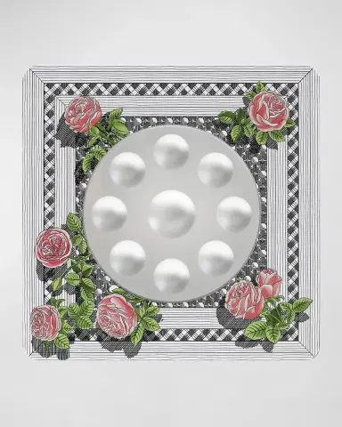 Fornasetti Square Frame With Bubbles Mirror - Musciarabia With Rose Color | Thumbnail 2