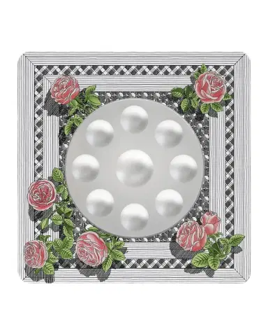 Fornasetti Square Frame With Bubbles Mirror - Musciarabia With Rose Color | Thumbnail 1