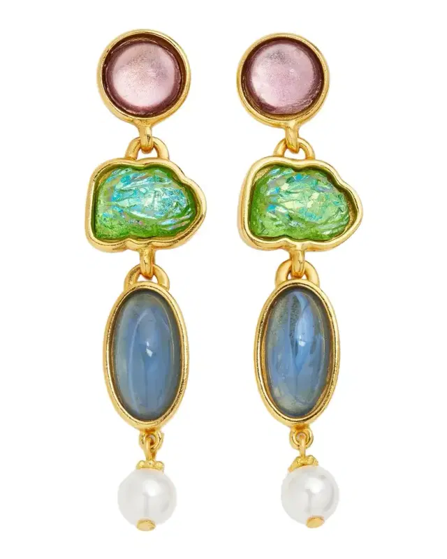 Multi-Stone and Shape Post Earrings