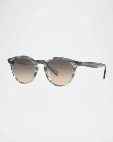 Oliver Peoples Men's The Romare Sun Keyhole-Bridge Round Sunglasses | Thumbnail 3