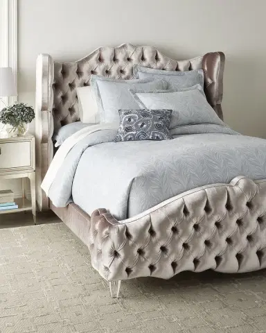 Haute House Tamara King Tufted Wingback Bed | Thumbnail 2 Haute House Tamara King Tufted Wingback Bed | Thumbnail 2
