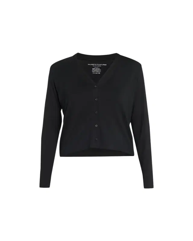 Soft Touch Button-Front Cardigan