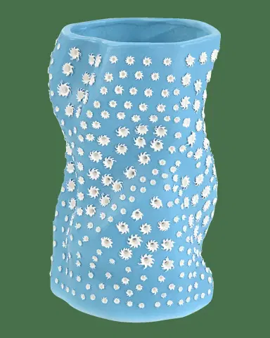 John-Richard Collection Teal Blue Porcelain Vase | Thumbnail 2