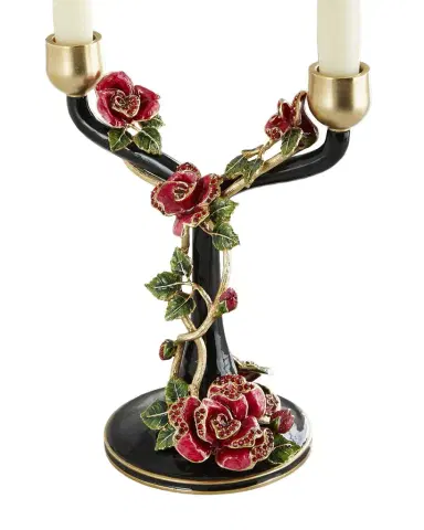 Jay Strongwater Nightbloom Double Candlestick | Thumbnail 1