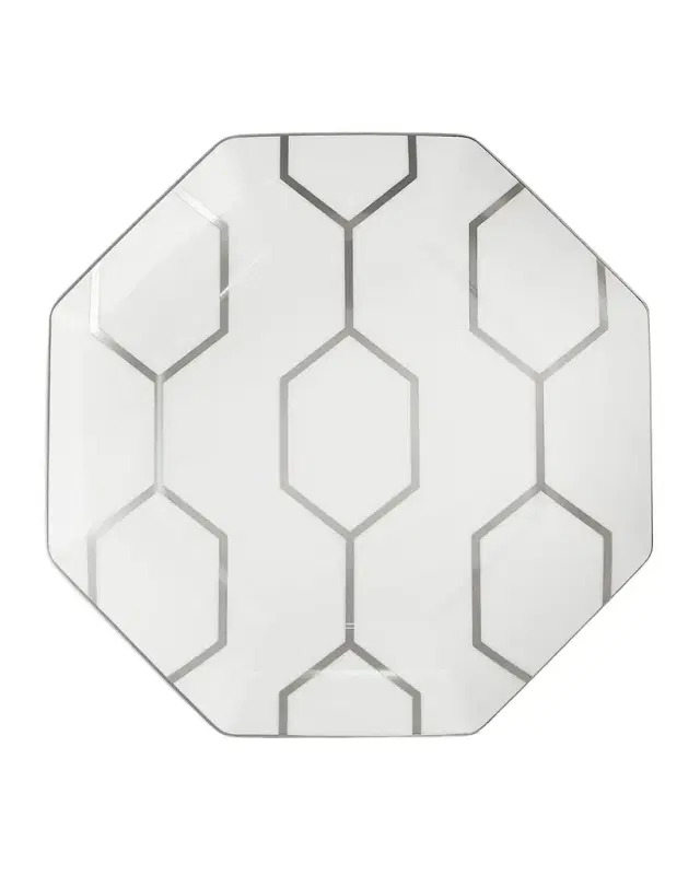 Wedgwood Gio Platinum Accent Plate Octagonal 9.1"