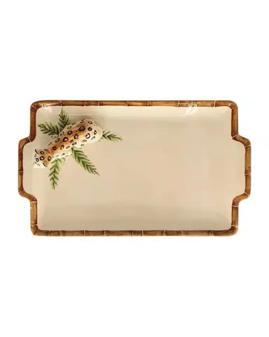 Les Ottomans Bamboo & Leopard Tray | Thumbnail 1