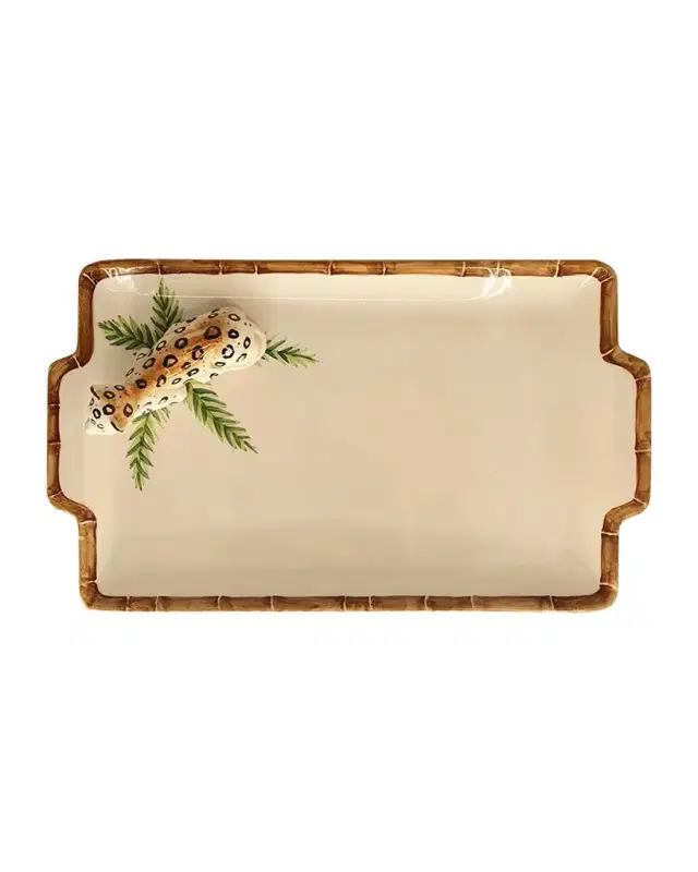 Bamboo & Leopard Tray