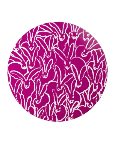 Hunt Slonem Rabbit Run 15" Round Lacquer Placemat | Thumbnail 2 Hunt Slonem Rabbit Run 15" Round Lacquer Placemat | Thumbnail 2