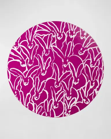 Hunt Slonem Rabbit Run 15" Round Lacquer Placemat | Thumbnail 5 Hunt Slonem Rabbit Run 15" Round Lacquer Placemat | Thumbnail 5