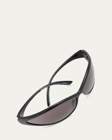 Balenciaga Men's Acetate Wrap Sunglasses | Thumbnail 5
