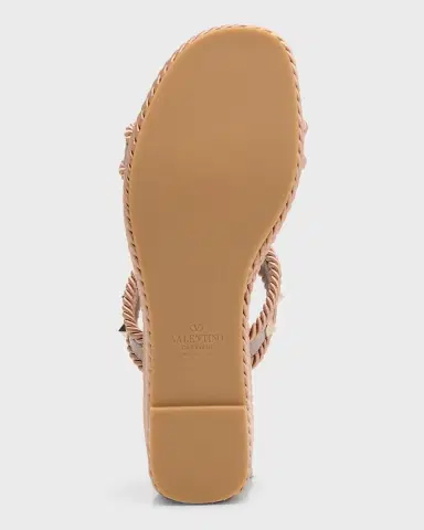 Valentino Garavani Rockstud Torchon T-Strap Espadrille Sandals | Thumbnail 7 Valentino Garavani Rockstud Torchon T-Strap Espadrille Sandals | Thumbnail 7