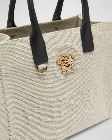 Versace La Medusa Small Canvas Tote Bag | Thumbnail 5 Versace La Medusa Small Canvas Tote Bag | Thumbnail 5