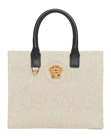 Versace La Medusa Small Canvas Tote Bag | Thumbnail 1 Versace La Medusa Small Canvas Tote Bag | Thumbnail 1