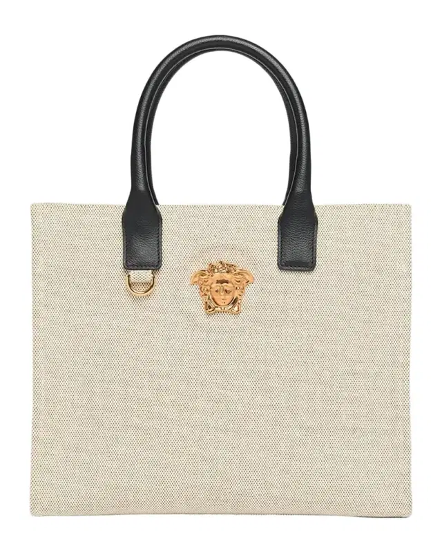 Versace La Medusa Small Canvas Tote Bag