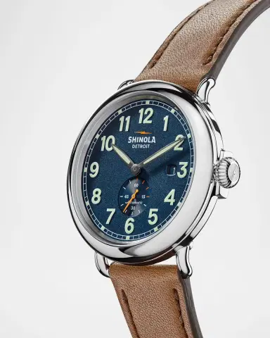 Shinola Runwell Leather Strap Automatic Watch, 45mm | Thumbnail 2 Shinola Runwell Leather Strap Automatic Watch, 45mm | Thumbnail 2