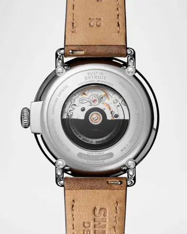 Shinola Runwell Leather Strap Automatic Watch, 45mm | Thumbnail 3 Shinola Runwell Leather Strap Automatic Watch, 45mm | Thumbnail 3