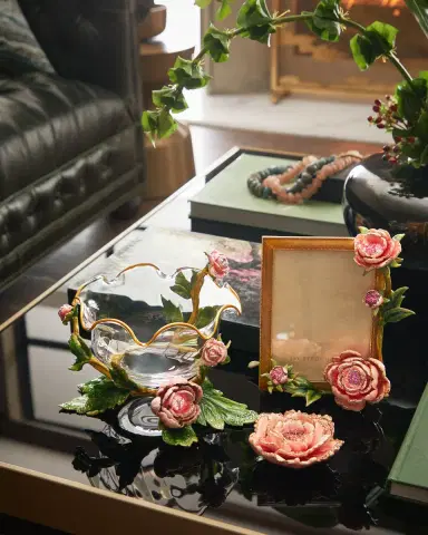 Jay Strongwater Peony Bowl | Thumbnail 3 Jay Strongwater Peony Bowl | Thumbnail 3