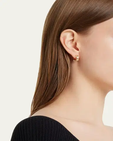 Sydney Evan 14k Gold Diamond Hearts Hoop Earrings | Thumbnail 2