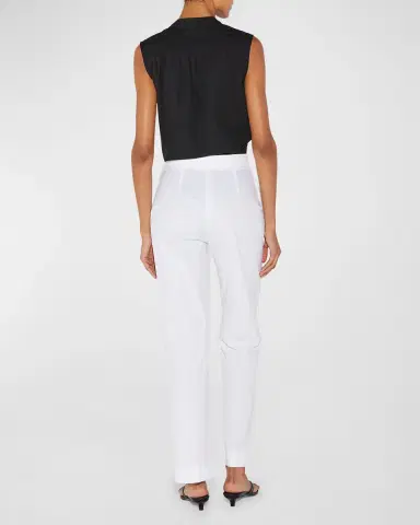 CALLAS MILANO Olympia Ruched Sleeveless Cotton Blouse | Thumbnail 2 CALLAS MILANO Olympia Ruched Sleeveless Cotton Blouse | Thumbnail 2