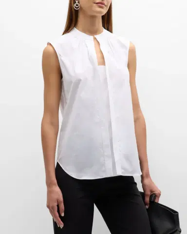 CALLAS MILANO Olympia Sleeveless Split-Neck Blouse | Thumbnail 2 CALLAS MILANO Olympia Sleeveless Split-Neck Blouse | Thumbnail 2