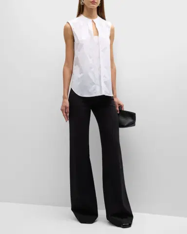 CALLAS MILANO Olympia Sleeveless Split-Neck Blouse | Thumbnail 3 CALLAS MILANO Olympia Sleeveless Split-Neck Blouse | Thumbnail 3