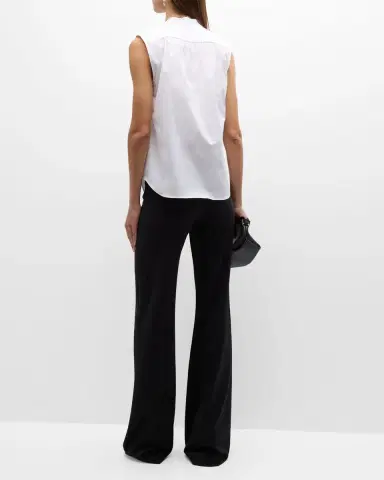CALLAS MILANO Olympia Sleeveless Split-Neck Blouse | Thumbnail 4 CALLAS MILANO Olympia Sleeveless Split-Neck Blouse | Thumbnail 4