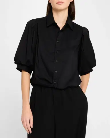 Finley Bomba Button-Down Twist-Front Poplin Shirt | Thumbnail 2 Finley Bomba Button-Down Twist-Front Poplin Shirt | Thumbnail 2