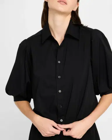 Finley Bomba Button-Down Twist-Front Poplin Shirt | Thumbnail 3 Finley Bomba Button-Down Twist-Front Poplin Shirt | Thumbnail 3