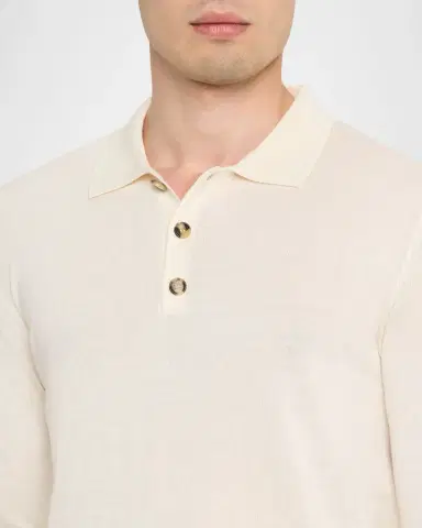 Isaia Men's Wool-Silk Blend Polo Sweater | Thumbnail 5 Isaia Men's Wool-Silk Blend Polo Sweater | Thumbnail 5
