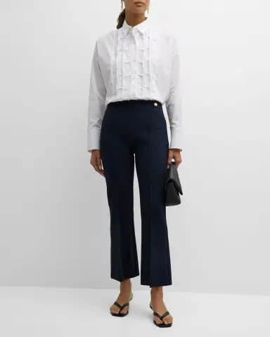 CALLAS MILANO Lola Cropped Stretch Crepe Flare Pants | Thumbnail 2 CALLAS MILANO Lola Cropped Stretch Crepe Flare Pants | Thumbnail 2