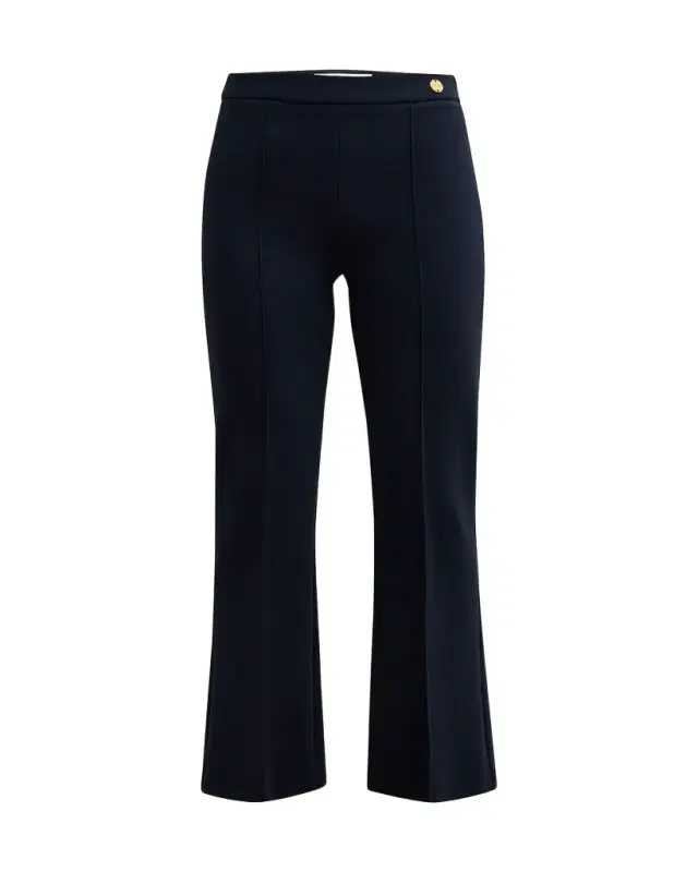 Callas Milano Lola Cropped Stretch Crepe Flare Pants