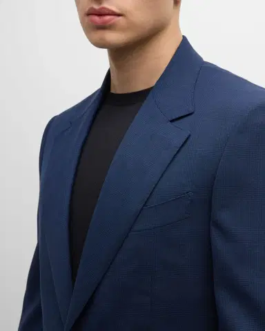 Tom Ford Men's Shelton Mouline Check Suit | Thumbnail 2