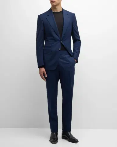 Tom Ford Men's Shelton Mouline Check Suit | Thumbnail 6