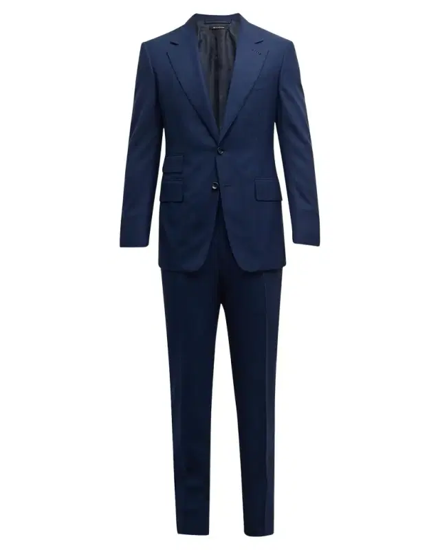 TOM FORD Men 's Shelton Mouline Check Suit
