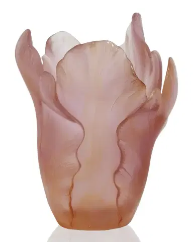 Daum Small Tulip Vase in Amber & Fuchsia | Thumbnail 1