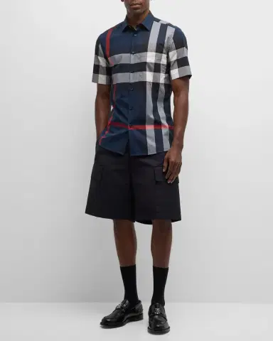 Burberry Men's Summerton Check Button-Down Shirt | Thumbnail 2 Burberry Men's Summerton Check Button-Down Shirt | Thumbnail 2