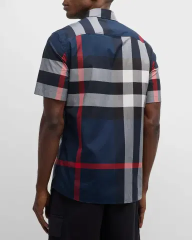 Burberry Men's Summerton Check Button-Down Shirt | Thumbnail 3 Burberry Men's Summerton Check Button-Down Shirt | Thumbnail 3