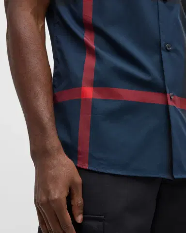Burberry Men's Summerton Check Button-Down Shirt | Thumbnail 5 Burberry Men's Summerton Check Button-Down Shirt | Thumbnail 5