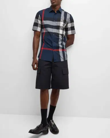 Burberry Men's Summerton Check Button-Down Shirt | Thumbnail 6 Burberry Men's Summerton Check Button-Down Shirt | Thumbnail 6
