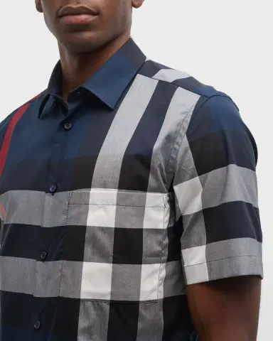 Burberry Men's Summerton Check Button-Down Shirt | Thumbnail 7 Burberry Men's Summerton Check Button-Down Shirt | Thumbnail 7